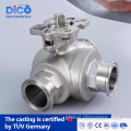 3 Way Ball Valve Industrial Equipment Clamp End Three Way Ball Valve Factory